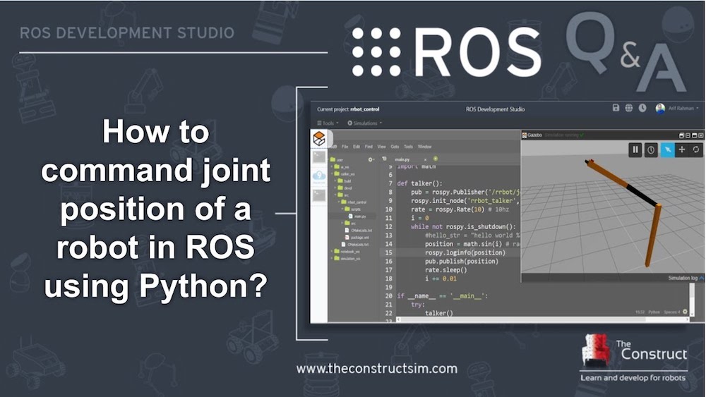 [ROS Q&A] 149 - How to command joint position of a robot in ROS using Python?