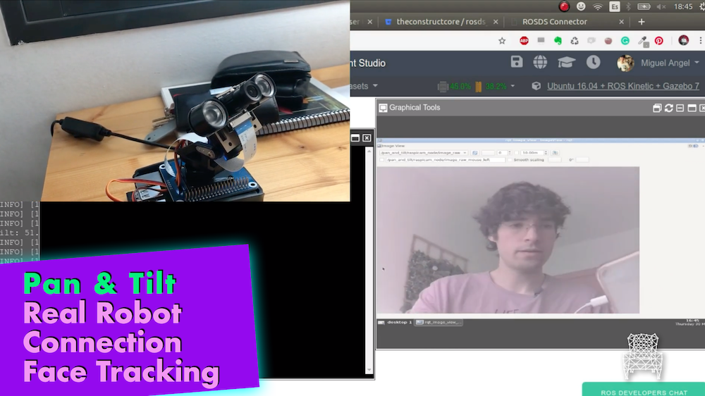 Pan & Tilt Real Robot Connection Face Tracking
