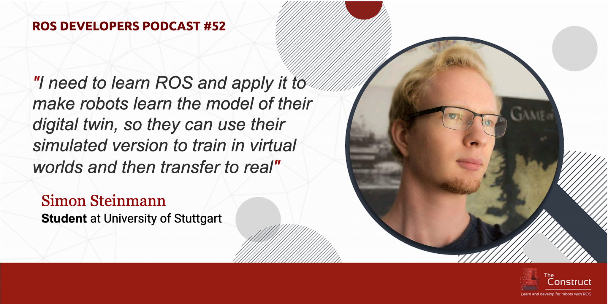 ROS Student Simon Steinmann Shares His ROS Learning Experience