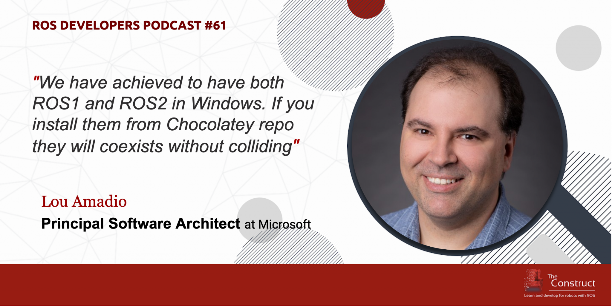 Using ROS in Windows, with Lou Amadio