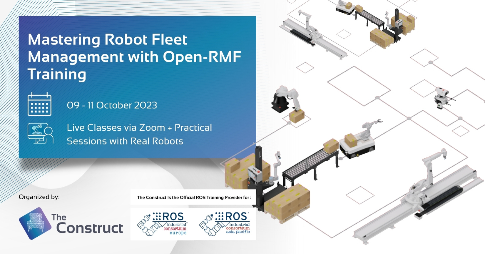 Mastering Robot Fleet Management with Open-RMF Training by The Construct