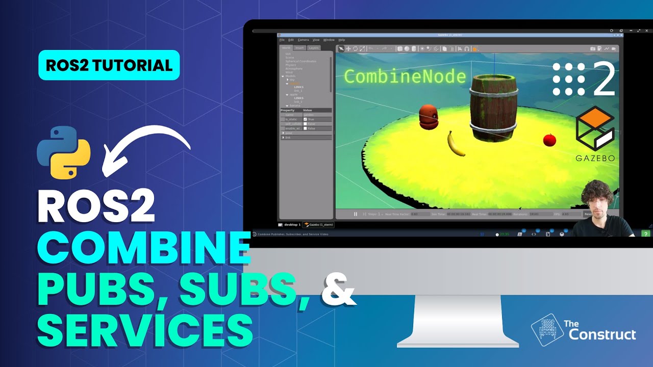 Combine Publisher, Subscriber & Service in ROS2 Single Node | ROS2 Tutorial